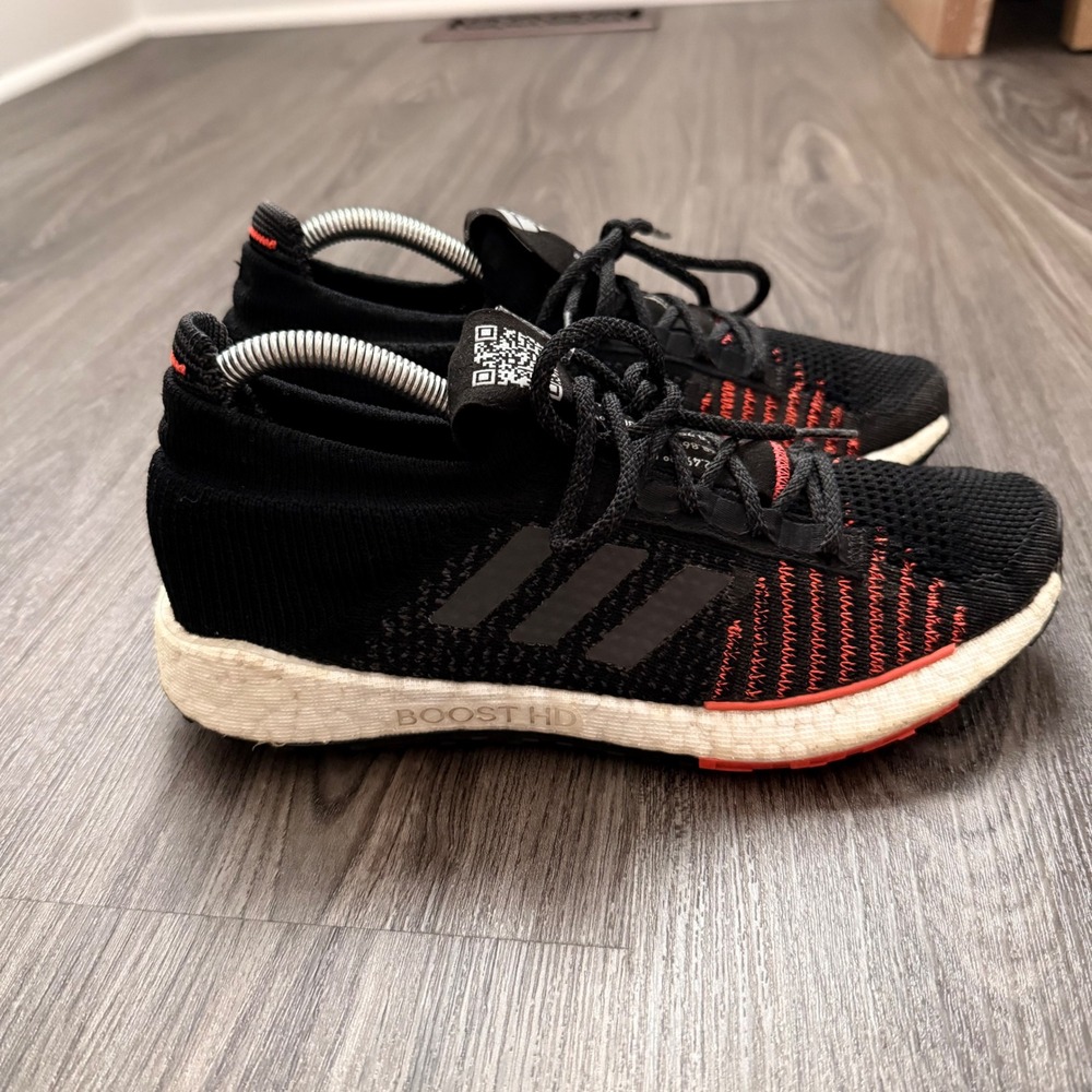 Adidas PureBOOST HD Mens Running Shoes Black Red Sz Athletic Sneakers 7M/8.5W